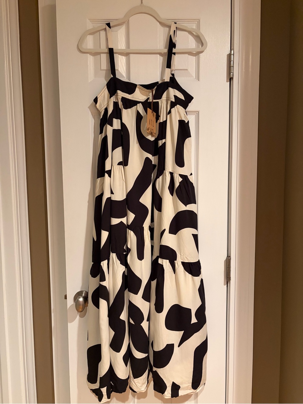 NWT Abel the Label "Diego" Tiered Maxi Dress - Picture 2 of 6